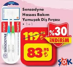 SENSODYNE HASSAS BAKIM YUMUŞAK DİŞ FIRÇASI 1+1